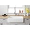 Gourmetier Solid Surface Stone Apron Front Farmhouse Sgl Bowl Kitchen Sink, White GKFA361810RM - alternate 3